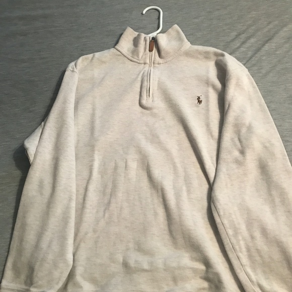Polo Ralph Lauren Off White Quarter Zip Sweater - Picture 2 of 3
